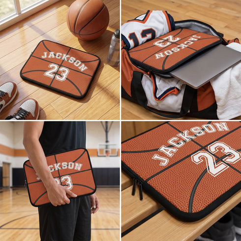 Personalized Basketball Laptop Sleeve
