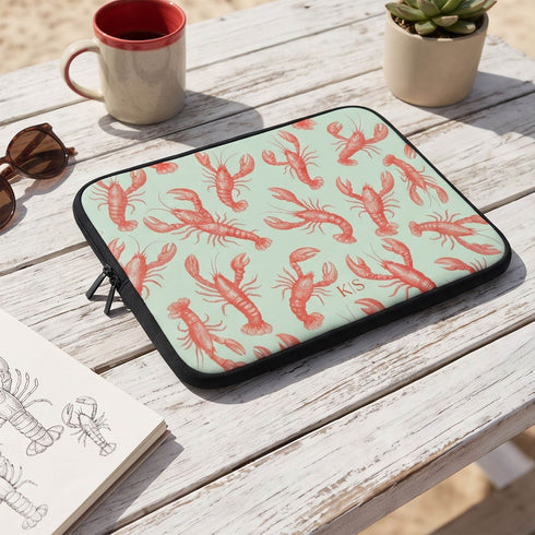 Personalized Lucky Lobsters Laptop Sleeve
