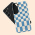 Custom Initials Retro Checkerboard Galaxy Case