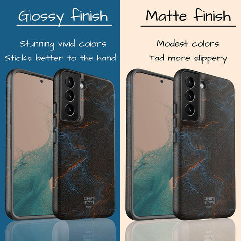 Personalized Midnight Topography Galaxy Case