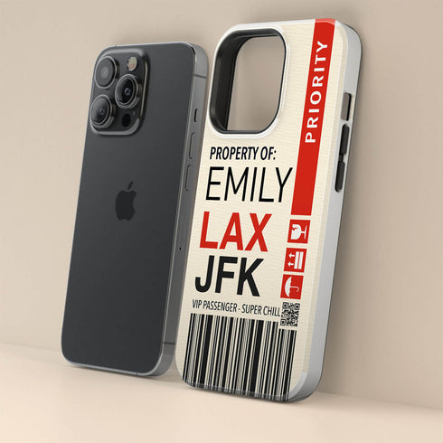 Personalized Travel Luggage Tag iPhone Case