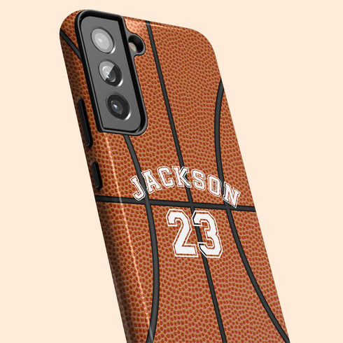Sports Basketball Player & Number Galaxy Case