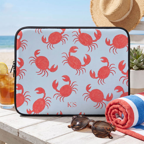 Personalized Dancing Crabs Laptop Sleeve