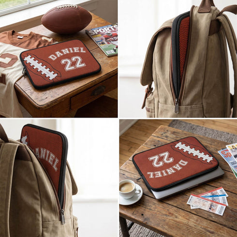 Personalized Football Laptop Sleeve