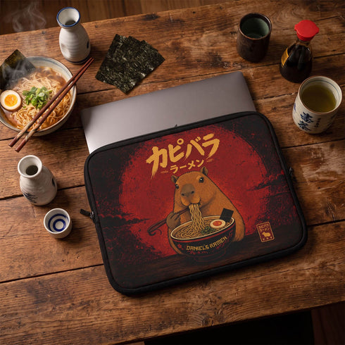 Personalized Capybara Ramen Laptop Sleeve