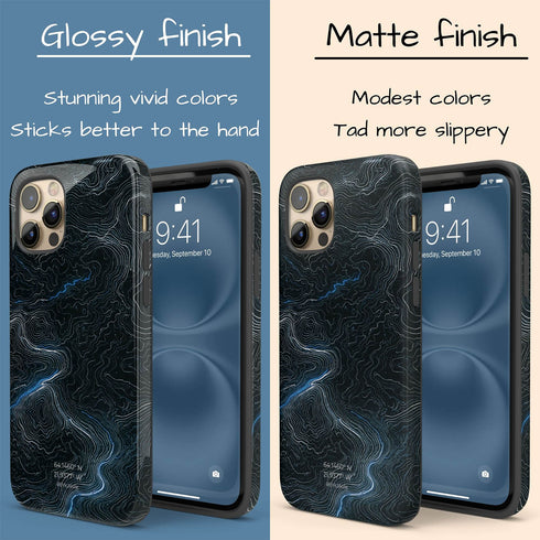 Personalized Midnight Topography iPhone Case