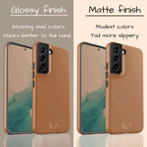 Custom Initials Earth Tones Monogram Galaxy Case - Light