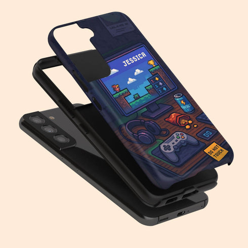 Personalized Retro Gamer Desktop Galaxy Case