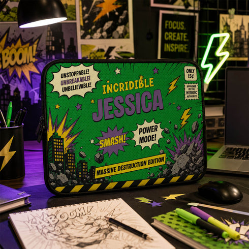 Personalized Comic Book Laptop Sleeve