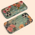 Custom Initials Boho Chic Vintage Floral iPhone Case