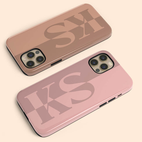 Personalized Minimalist Two-Tone Solid iPhone Case