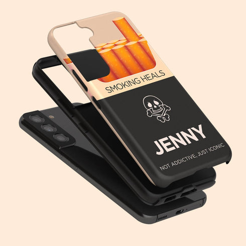 Personalized Funny Cigarette Pack Smoking Heals Galaxy Case