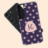 Custom Initials Cat Paws Galaxy Case