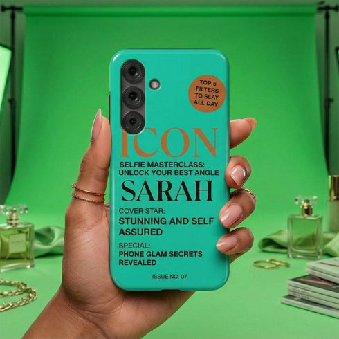 Personalized Iconic Pop Glam Magazine Cover Galaxy Case