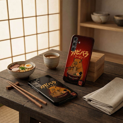 Personalized Capybara Ramen Galaxy Case