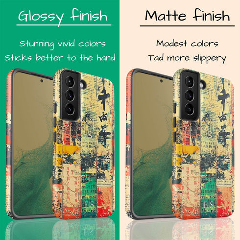 Custom Initials Japanese Calligraphy Galaxy Case