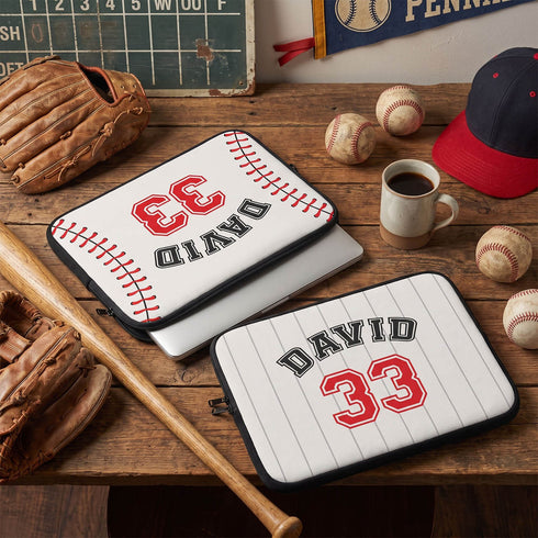 Personalized Baseball Laptop Sleeve