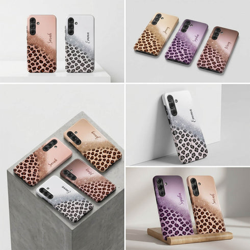 Personalized Leopard Glam Galaxy Case