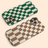 Custom Initials Retro Checkerboard iPhone Case