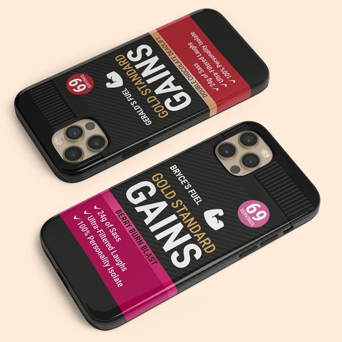 Personalized Gym Rat Protein Powder iPhone Case