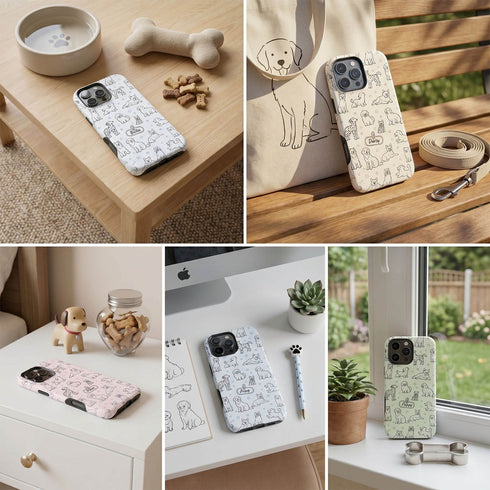 Personalized Dog Doodle Tag iPhone Case