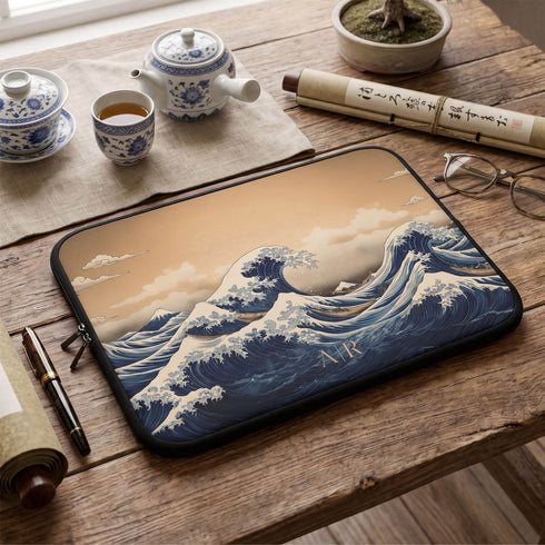 Personalized The Great Wave off Kanagawa Laptop Sleeve