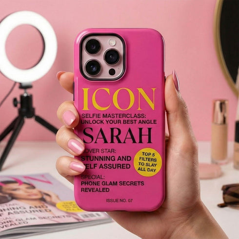 Personalized Iconic Pop Glam Magazine Cover iPhone Case