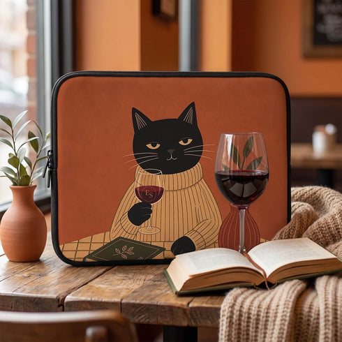 Personalized Zen Cat Laptop Sleeve