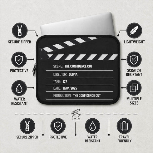 Personalized Movie Director Clapperboard Laptop Sleeve