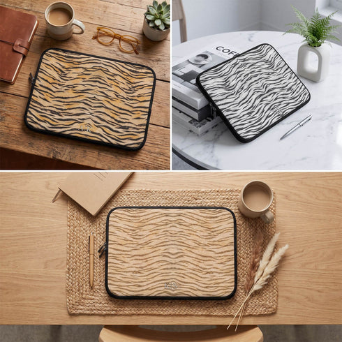Personalized Velvet Tiger Laptop Sleeve