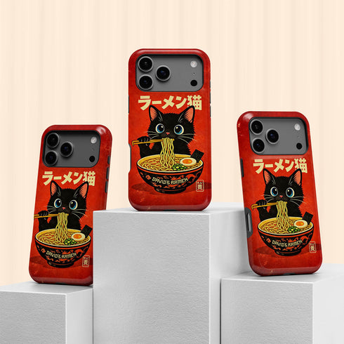 Personalized Kawaii Ramen Cat iPhone Case