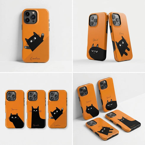 Personalized Cute Cat Mood iPhone Case