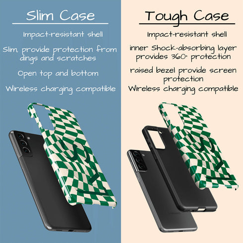 Groovy Checkerboard 3D Initials Galaxy Case