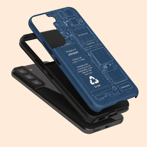 Personalized Schematic Blueprint Circuit Board Galaxy Case