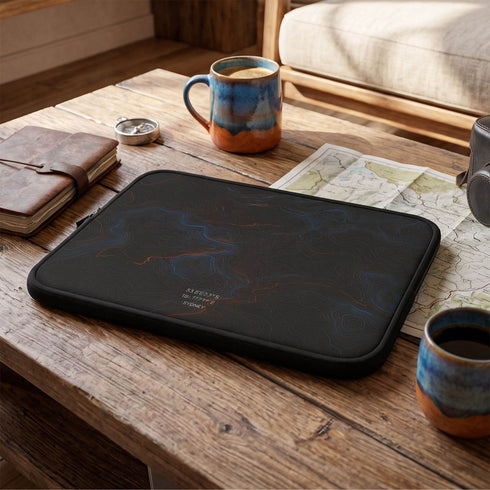 Personalized Midnight Topography Laptop Sleeve