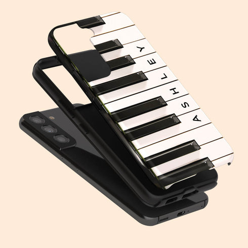 Personalized Music Lover Piano Keys Galaxy Case