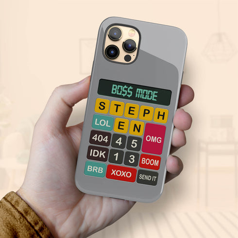 Personalized Retro Calculator iPhone Case