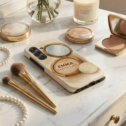 Personalized Soft Glam Flawless Makeup Galaxy Case