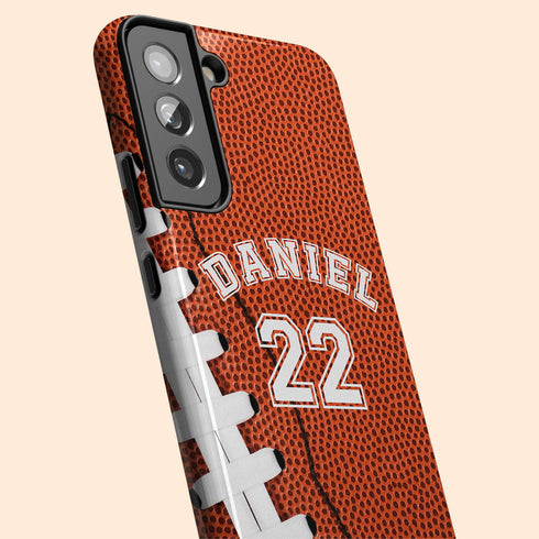 Sports Football Player & Number Galaxy Case