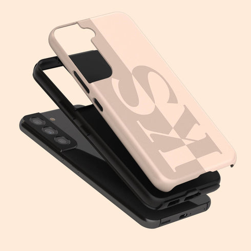 Personalized Minimalist Two-Tone Solid Galaxy Case