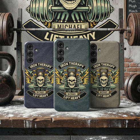 Personalized Gym Rat Iron Therapy Galaxy Case