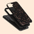 Dark Tortoiseshell Custom Initials Galaxy Case - Vertical