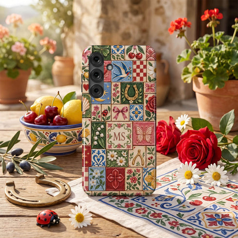 Personalized Lucky Charm Tiles Galaxy Case