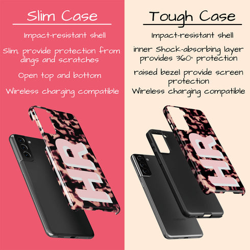 Custom 3D Initials Dark Tort Galaxy Case