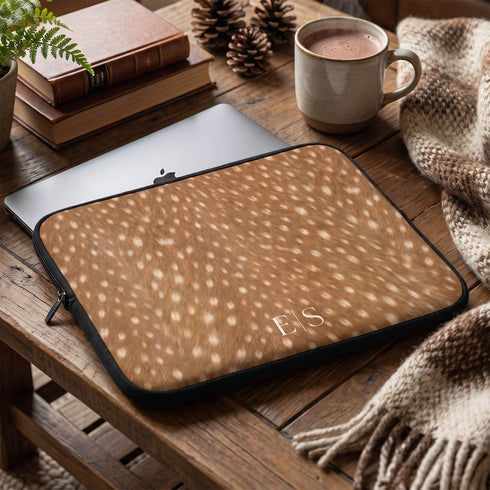 Personalized Spotted Deer Fur Laptop Sleeve
