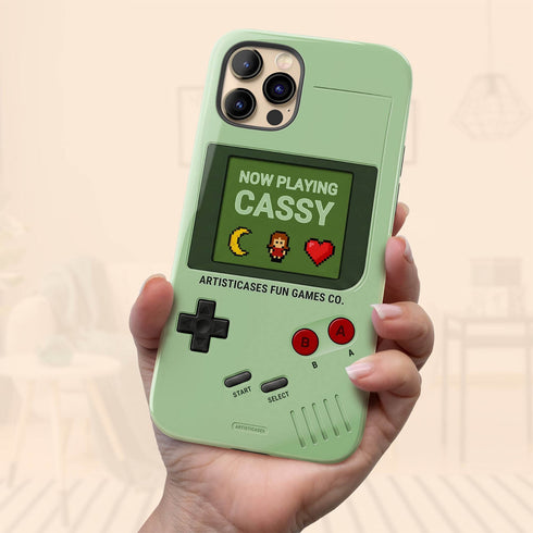 Personalized Pixel Retro Handheld Game Console iPhone Case