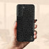 Black Leopard Custom Initials Galaxy Case - Vertical
