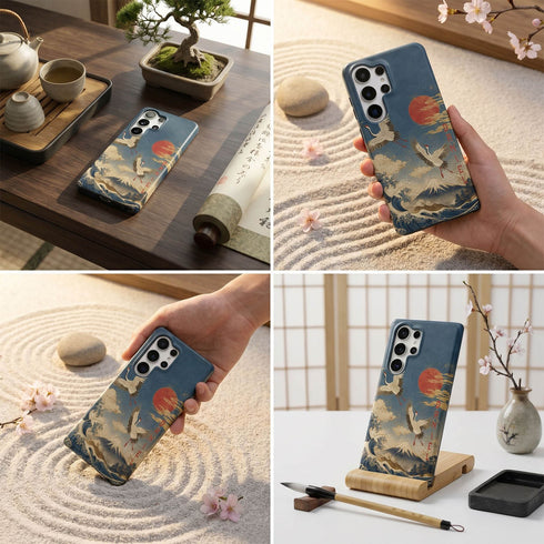 Personalized Cranes of Fuji Galaxy Case