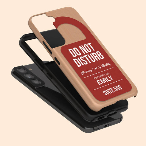 Personalized Hotel Charm Do Not Disturb Galaxy Case