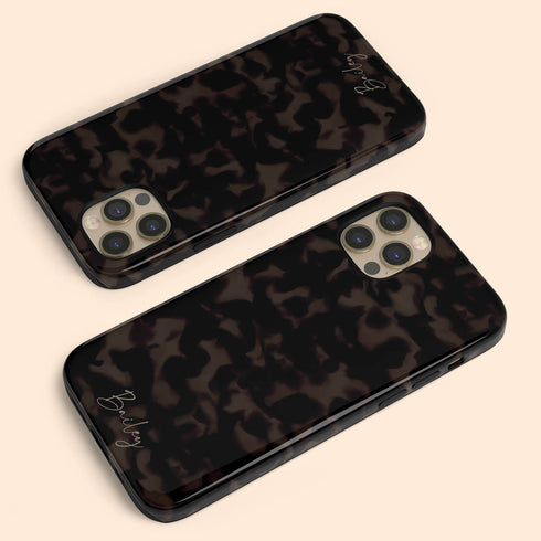 Custom Signature Name Tortoiseshell iPhone Case